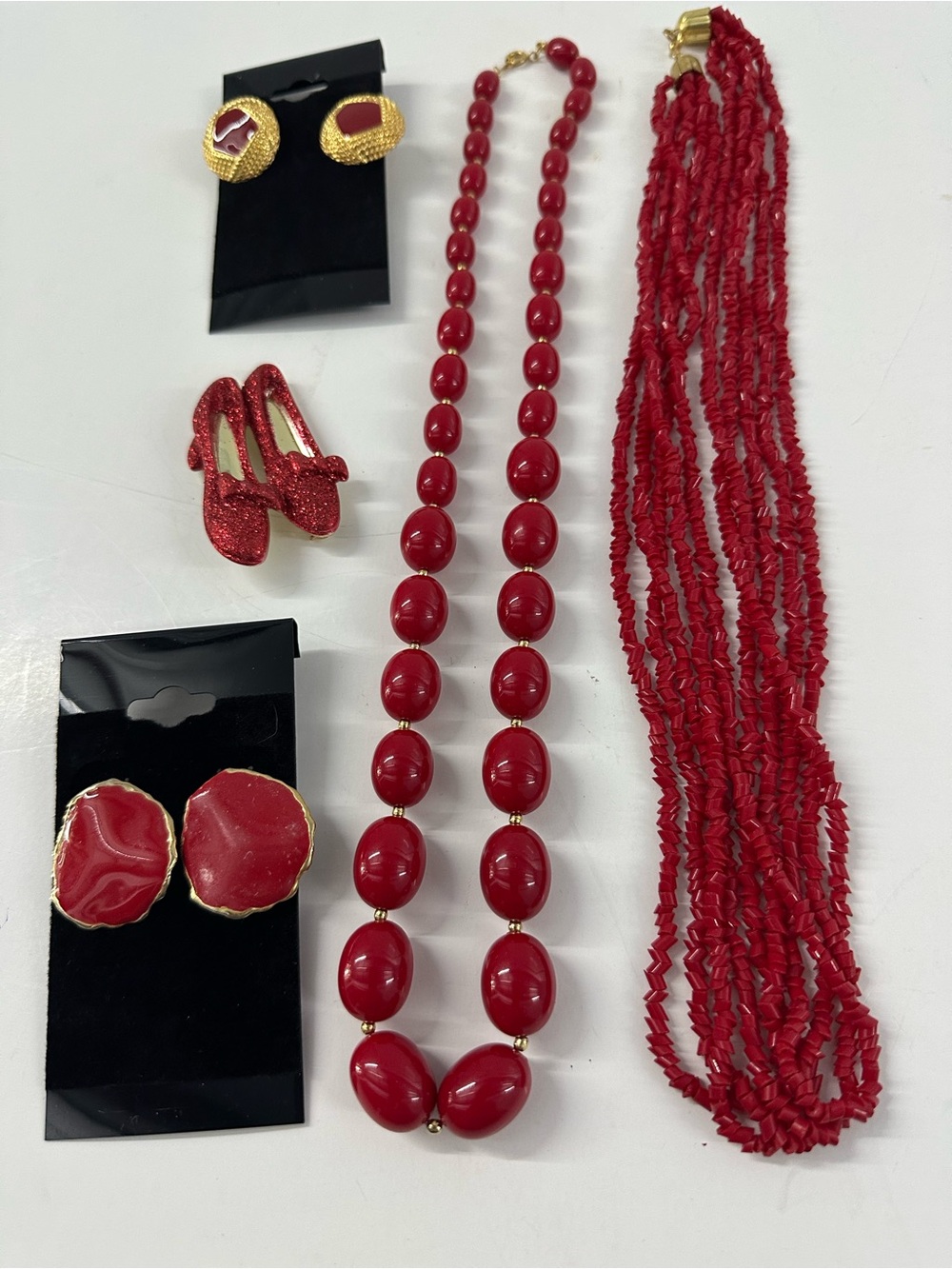 Vintage Red Jewelry Lot